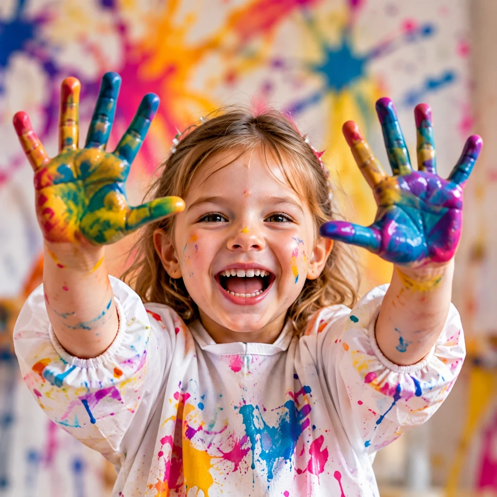 Kindergeburtstage beim Action Painting